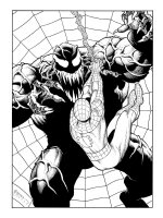 Venom vs. Spider-Man Comic Art