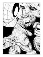 Rhino vs. Spider-Man Comic Art