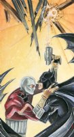 7 of Swords - Deadshot/Batman Page Pin-up Comic Art