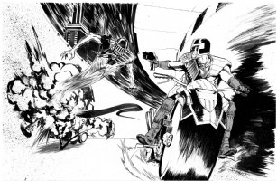 Judge Dredd / Judge Death Pin-up Page Pin-Up Comic Art